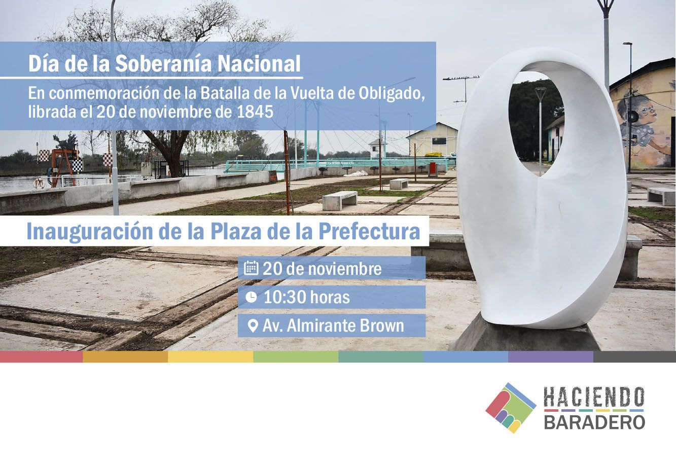 El 20 de Noviembre se inaugura la Plaza de Prefectura
