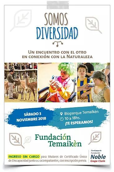 Este sábado las personas con discapacidad podrán ingresar gratis a Bioparque Temaikén