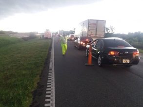 Ruta N°9: Tres autos y 6 heridos en un accidente