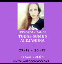 Alejandra evoluciona de manera favorable y convocan a una marcha
