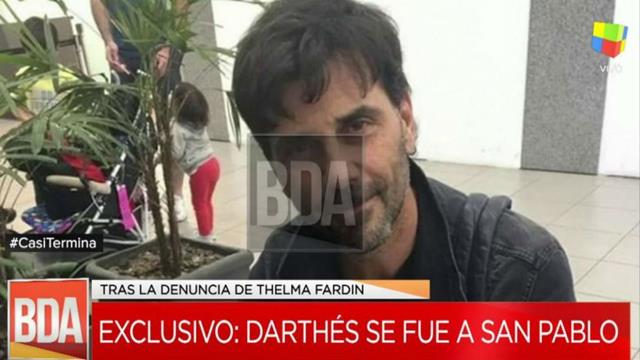 Juan Darthés se fue a Brasil luego de la denuncia de Thelma Fardin