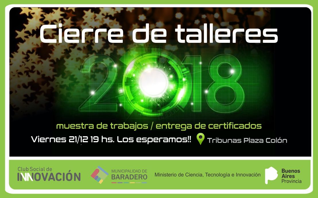 Cierre de talleres en el Club Social de Innovación