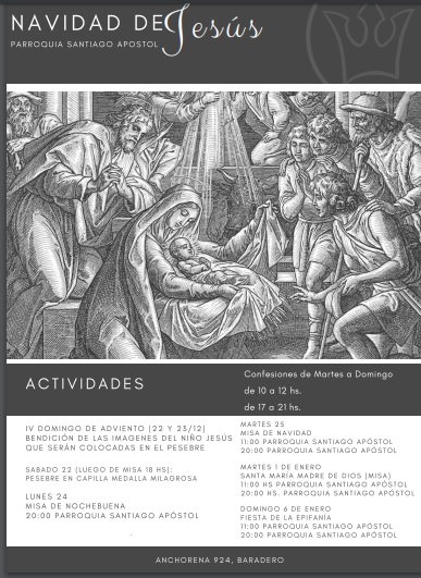 Navidad de Jesús: Actividades de la parroquia Santiago Apóstol