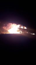 Una vehículo se incendió en la Ruta N° 9