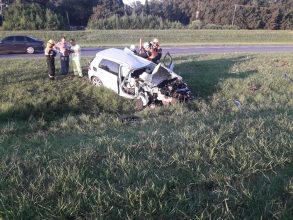 Bomberos: Accidente en la ruta N°9