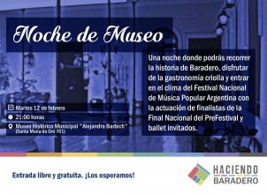 El 12 de febrero se realizará la tradicional Noche de Museo