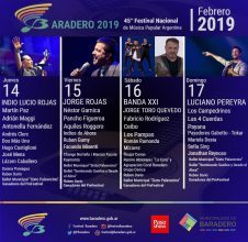 Horarios y puntos de venta de entradas del 45° Festival Nacional de Música Popular Argentina Baradero 2019