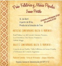 Peña Folklórica y Música Popular en Ireneo Portela