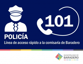 Línea 101 de acceso rápido a la comisaría de Baradero