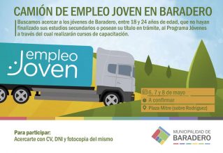 El Camión Empleo Joven estará en Baradero