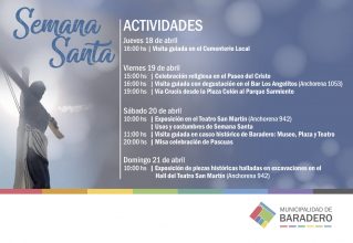 Cronograma de actividades en Semana Santa