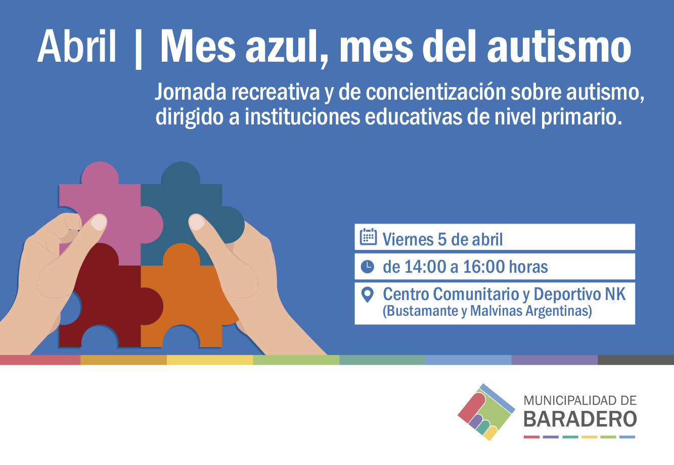 Jornada recreativa y de concientización sobre el autismo