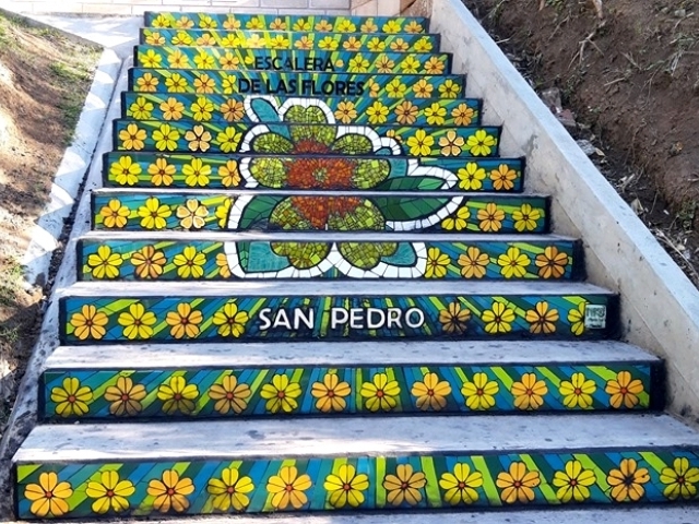 San Pedro: Se inauguró otro tramo de la «Escalera de las Flores»