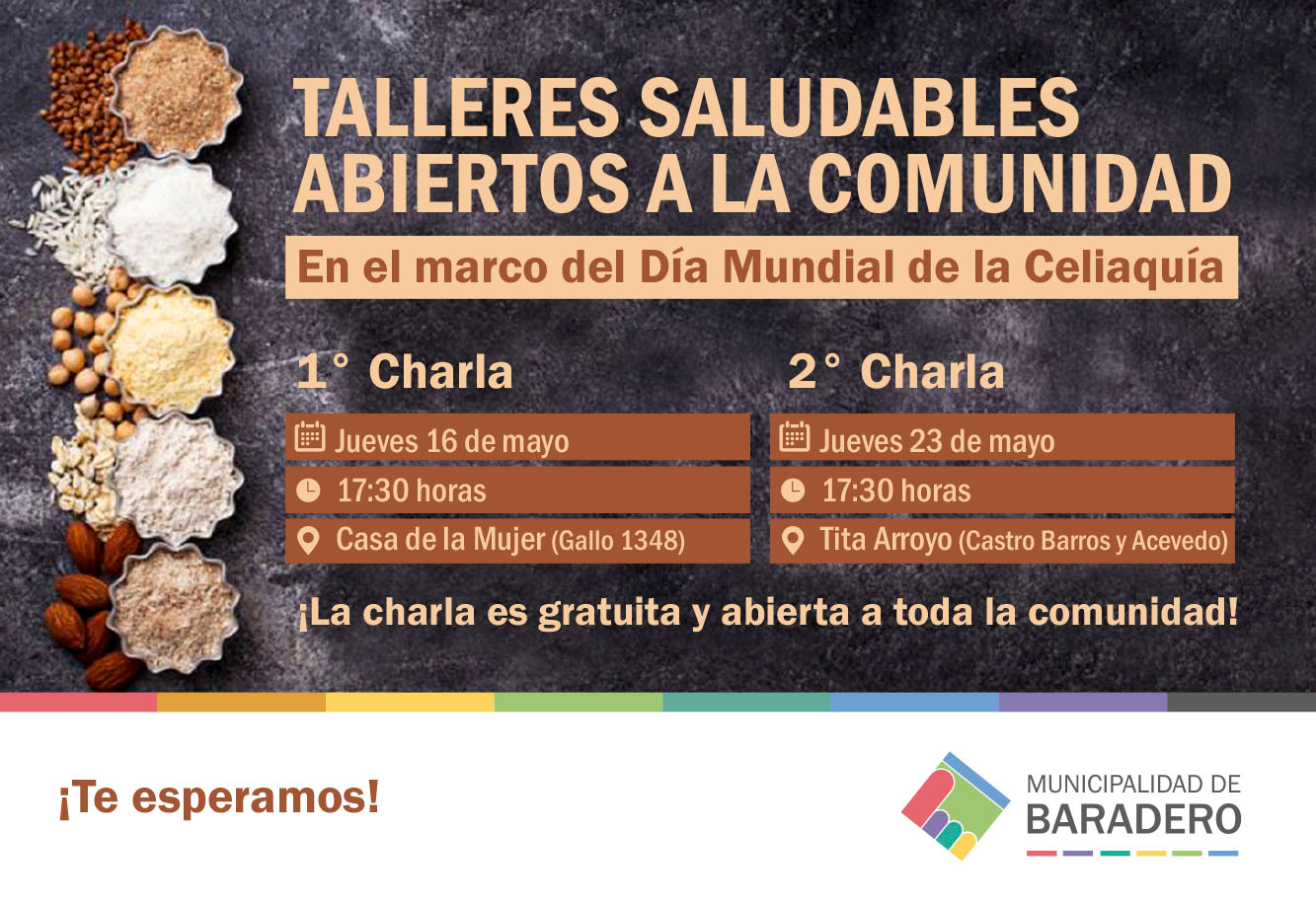 Talleres saludables: charlas sobre celiaquía abierta a toda la comunidad