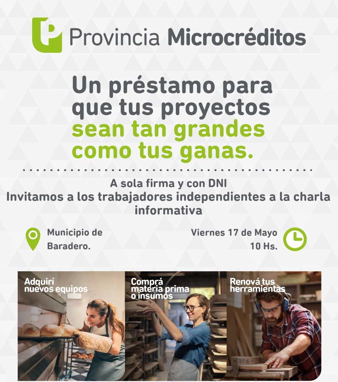 Charla informativa sobre préstamos para microemprendedores