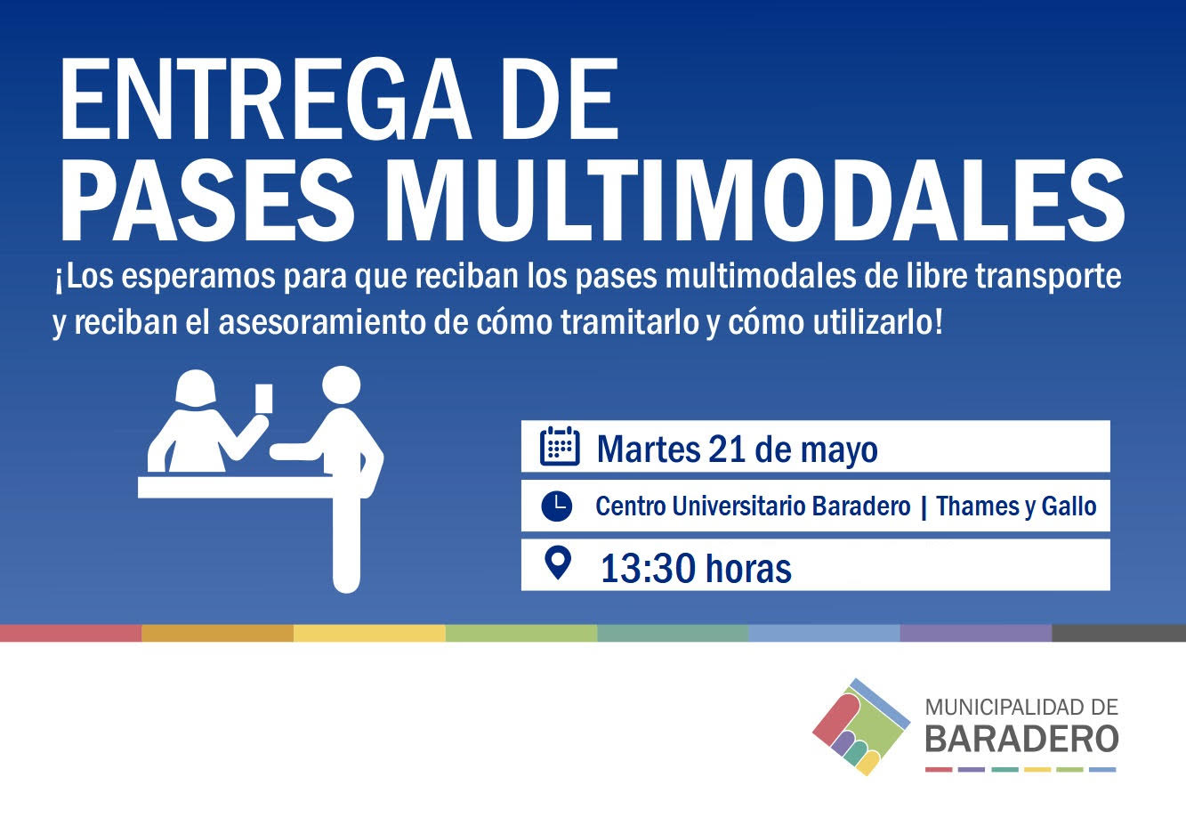 Entrega de pases multimodales para libre transporte