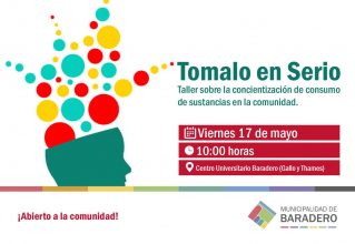 Tomalo en Serio: tercer taller de concientización sobre el consumo de sustancias