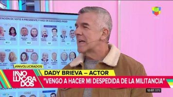 Dady Brieva anunció que dejará de hablar de política en público