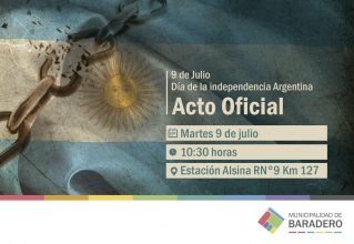 Acto protocolar del 203° aniversario de la Declaración de la Independencia