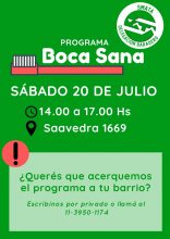 «Boca Sana» en los barrios y las localidades