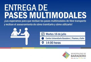Entrega de pases multimodales para libre transporte
