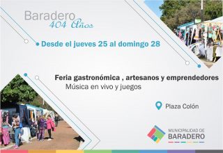 #AniversarioBaradero | Artesanos, música en vivo y gastronomía en la Plaza Colón