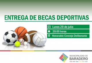 El municipio realizará el acto de entrega de becas deportivas 2019