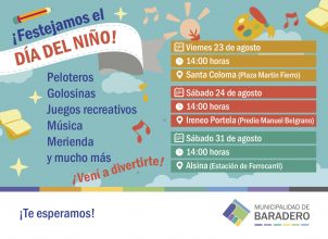 Día del Niño: los festejos en Alsina, Coloma y Portela