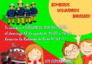 Bomberos: El domingo festejan el día del niño en la rotonda