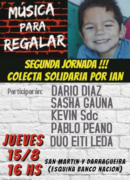 Música para Regalar: Nueva jornada solidaria a beneficio de Ian