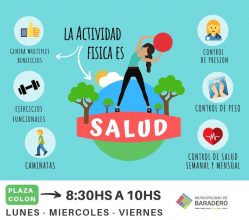Sumate a las actividades físicas y controles de salud en la Plaza Colón