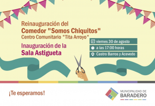 Reinauguración del Comedor Municipal “Tita Arroyo” e inauguración de la Sala Astigueta