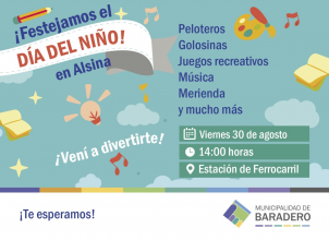 Este viernes se festejará el Día del Niño en Alsina