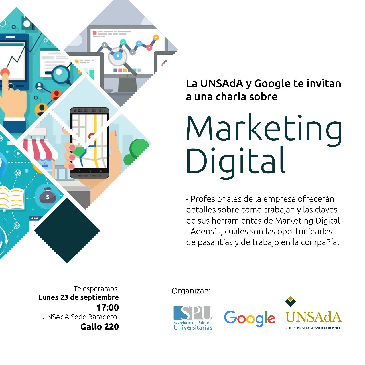 La UNSAdA y Google brindarán una charla sobre Marketing Digital