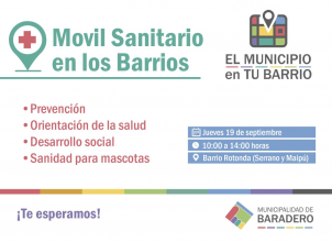Móvil Sanitario en los Barrios: prevención, orientación de la salud, desarrollo social y sanidad para mascotas