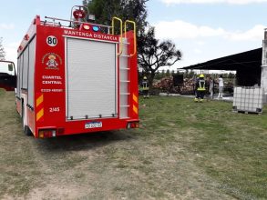 Bomberos: Incendio de un galpón en Ruta N°9