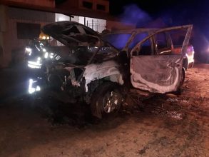 Bomberos: Incendio de una camioneta en Bolaños al 3300