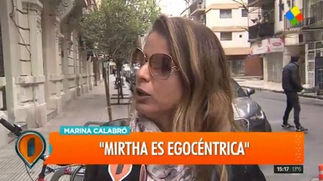 Marina Calabró dura con Mirtha Legrand
