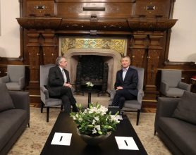 Mauricio Macri se reunió con Alberto Fernández en la Casa Rosada