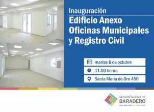 Inauguración del Edificio Anexo, Oficinas Municipales y Registro Civil