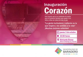 Inauguración de Corazón de meta para la concientización y prevención contra el cáncer