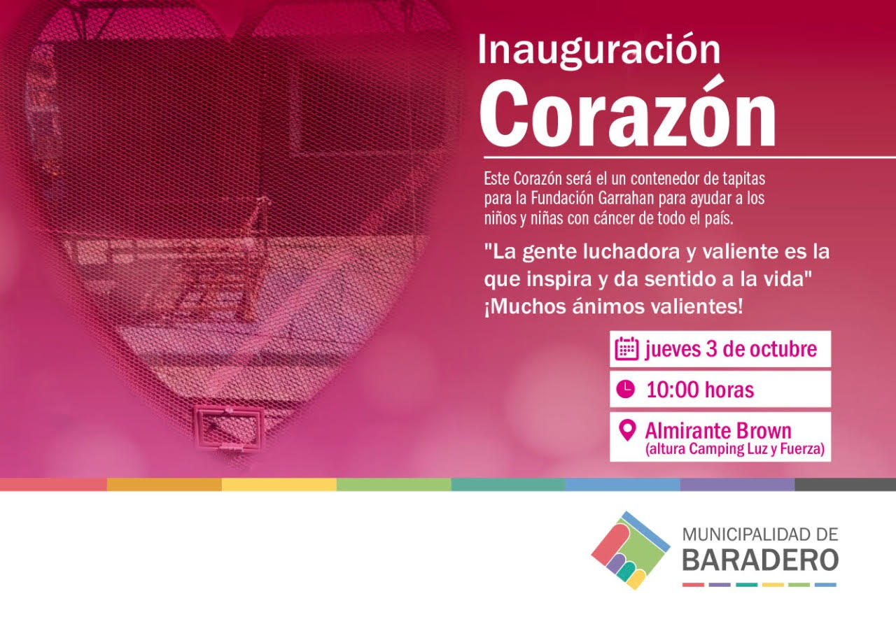 Inauguración de Corazón de meta para la concientización y prevención contra el cáncer
