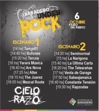 Domingo a puro #UnderRock en el Paseo del Puerto con 16 bandas locales y el cierre de la mano de Cielo Razzo