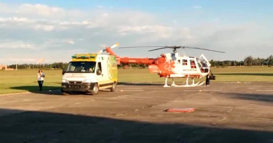 San Pedro: Trasladaron a uno de los quemados desde el Aero Club Baradero