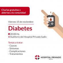 Diabetes: Charla abierta en el Hospital Privado SADIV