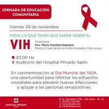 Jornadas de Educación Comunitaria: Charla sobre HIV en SADIV