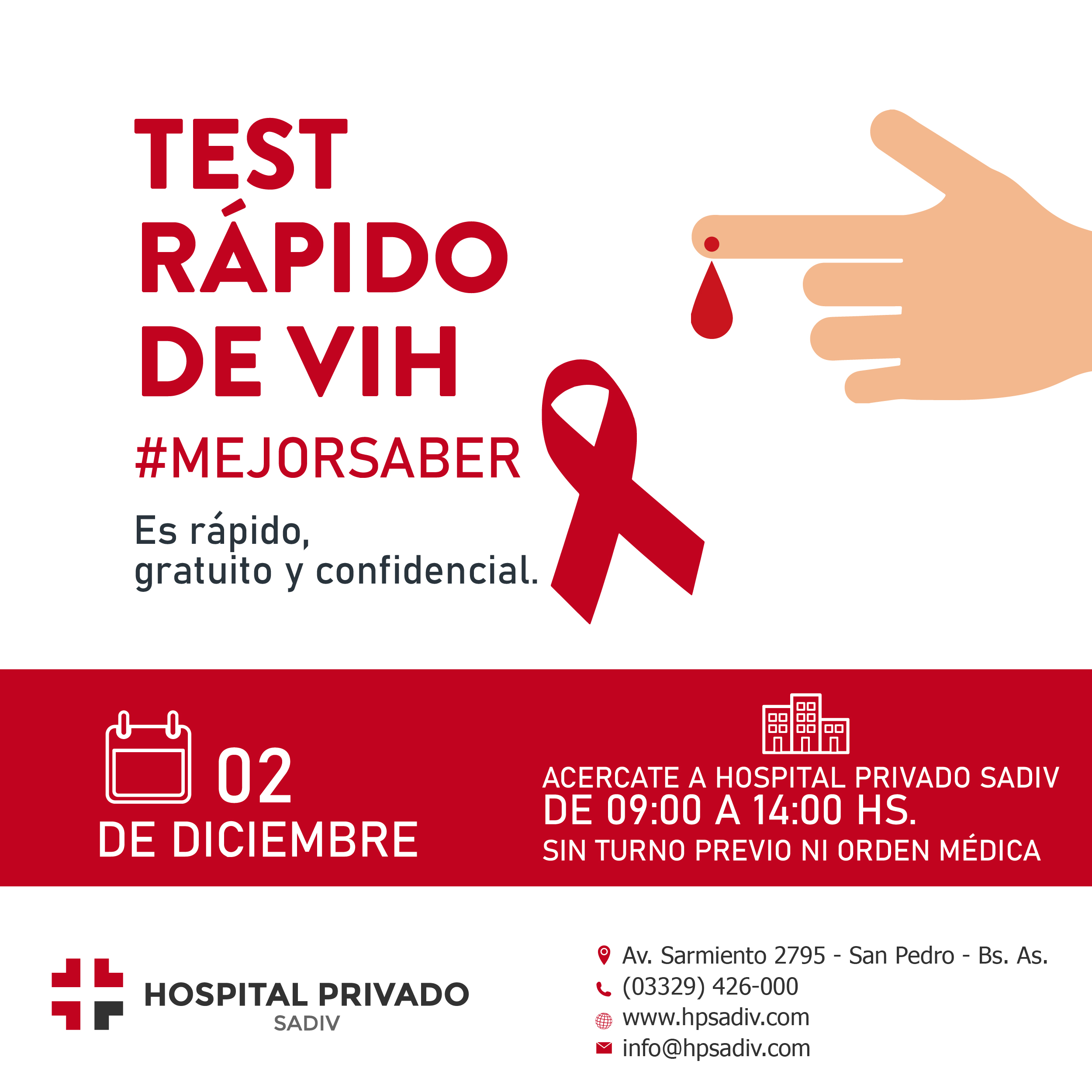 Hospital Privado Sadiv: test rapido de VIH