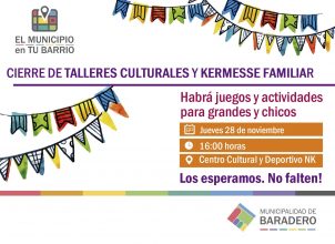 Cierre de talleres culturales y Kermesse de la familia en el Centro Cultural y Deportivo NK