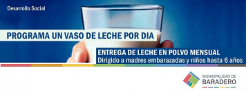 Programa “Un vaso de leche por día”: Cronograma de entregas de noviembre