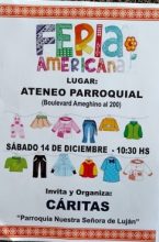 Este sábado: Feria americana de Cáritas